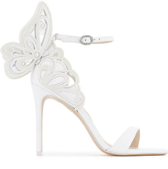 White Sophia Webster Chiara Heeled Sandals - Picture 3 of 13